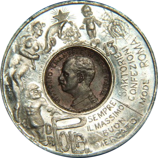 Gettone 3° tipo 'Pubblicitario' Pola (dritto) Modoetia Numismaticae