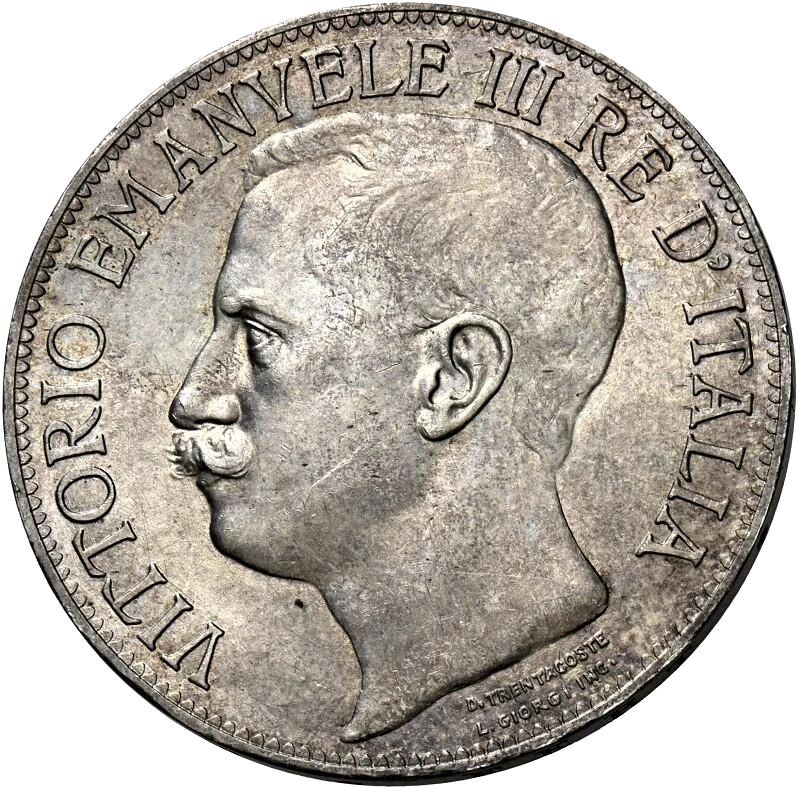 Regno d'Italia 5 lire 1911 dritto Modoetia Numismaticae