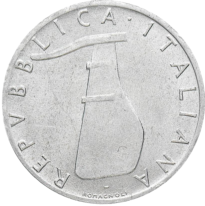 Repubblica Italiana 5 lire 1956 dritto Modoetia Numismaticae