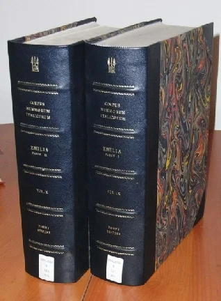 Alcuni volumi del Corpus Nummorum Italicorum.