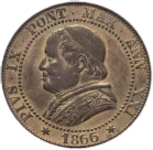 Stato Pontificio - Soldo di Pio IX del 1866. Modoetia Numismaticae.