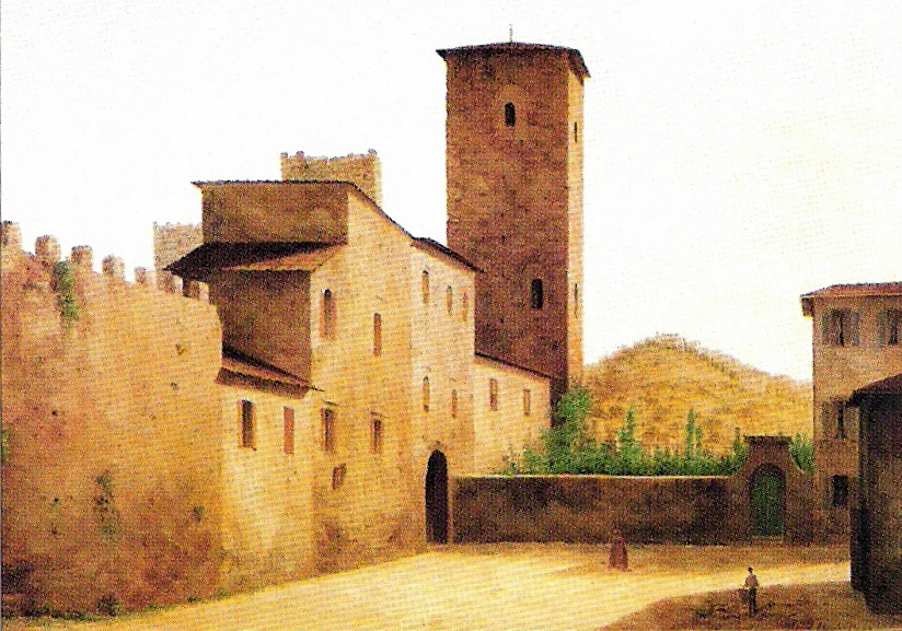 Piazza e Torre della Zecca vecchia (Fabio Borbottoni, Collezione Cassa di Risparmio di Firenze). Modoetia Numismaticae.